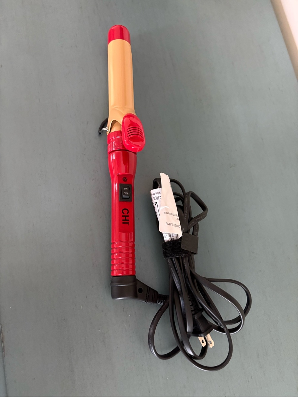 CHI Red and Gold Curling Iron New Condition